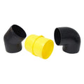HOSE COUPLER STRAIGHT 3IN HOSE X HOSE YELLOW