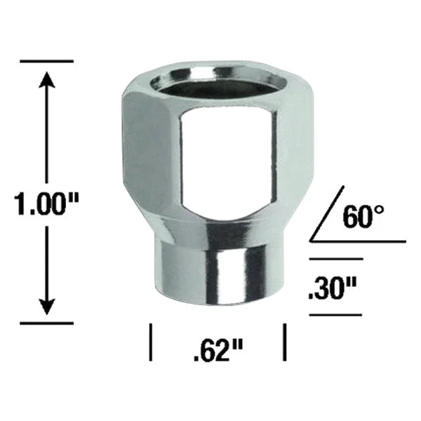 ET CONICAL SEAT OPEN END (13/16 HEX 1/2