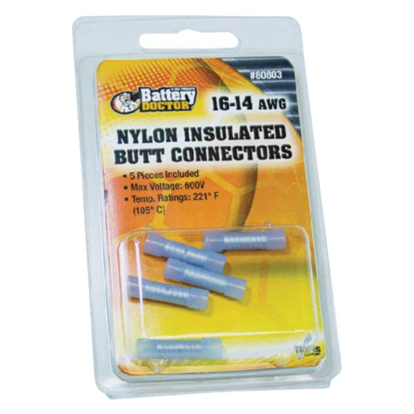 1614AWG NYLON BUTT CONNECTORS 5 PCS