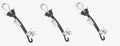 19' EPDM RUBBER STRAP ZIP TIED