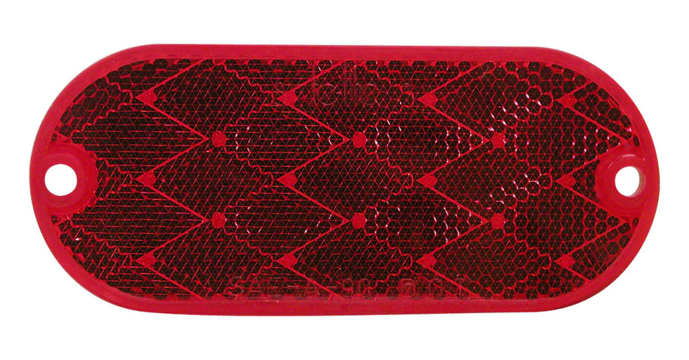 OBLONG REFLECTOR RED
