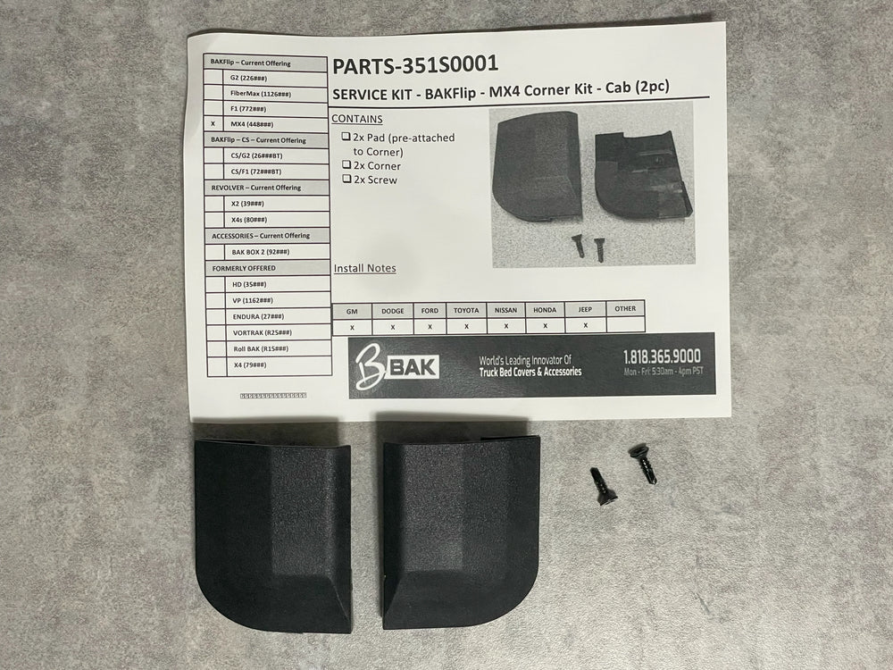 MX4 CORNER KIT- CAB (2PC)