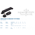 NYLON HEAD SCREW 1/4-28 X 3/4" BLAC