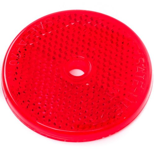 REFLECTOR ROUND 2 3/8IN RED CENTER MOUNT