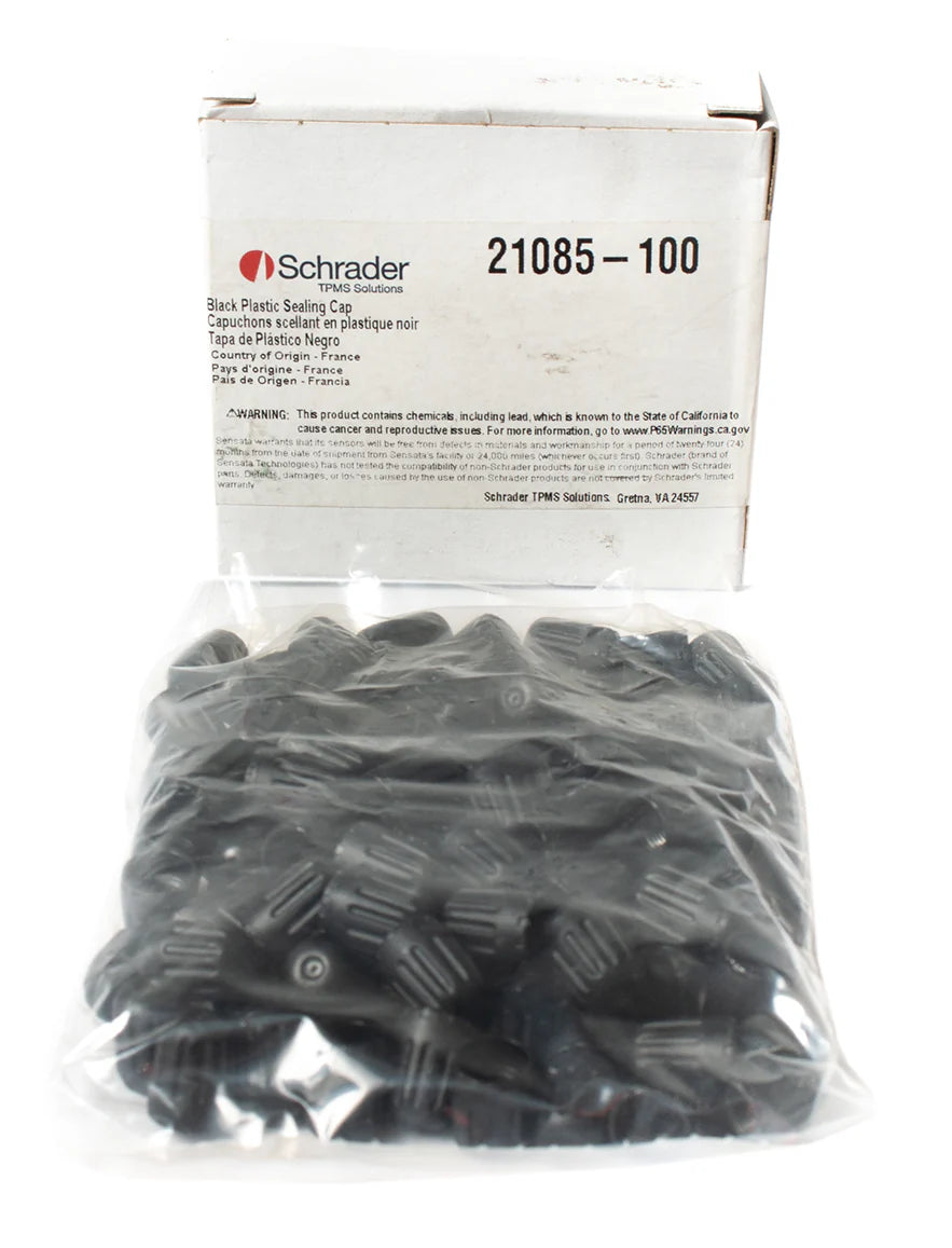 TPMS VALVE CAP - BLACK PLASTIC SEAL