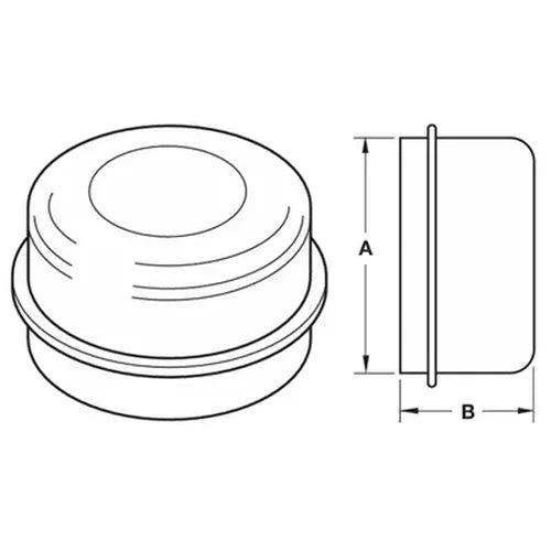 BEARING PROTECTOR DUST CAP 2.448IN OD; FITS 7000 LBS HUBS