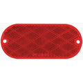 REFLECTOR OBLONG;RED;ADHESIVE MOUNT