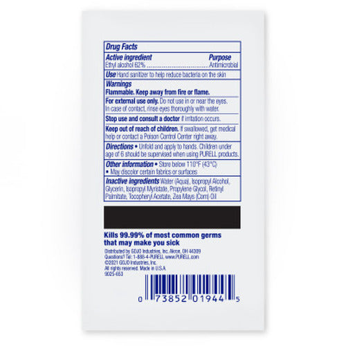 INDIVIDUALY WRAPPED WIPES