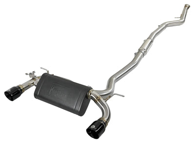 3" Cat-Back Exhaust System with Dual 4" Gloss Black Tips