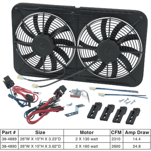 12-Inch Dual Electric Cooling Fan Assembly