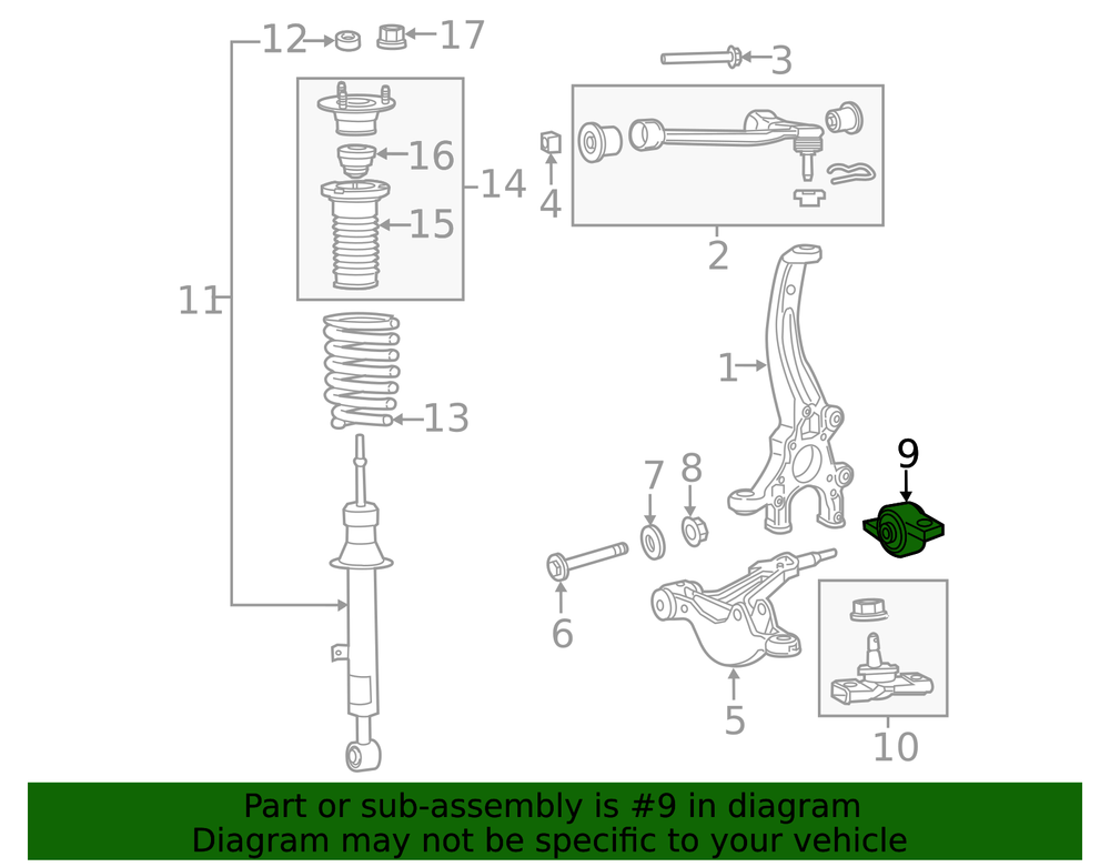 Control Arm Bushing, +/-0 Degree Offset