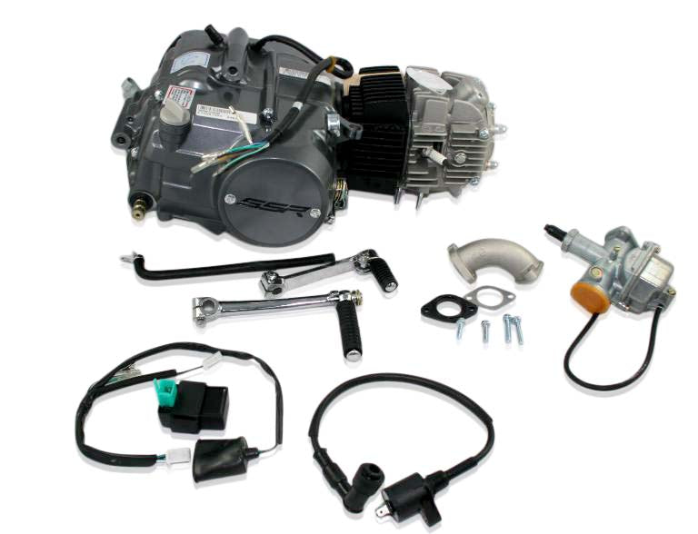 124cc 4-Stroke Engine with 4-Speed Transmission