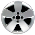15x5.5 Silver 5-Spoke Aluminum Wheel
