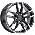 17x7.5 Gloss Black Machined Spoke Wheel