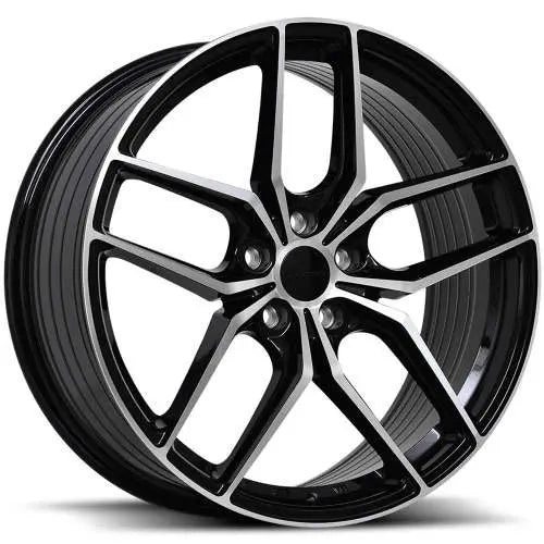 Rotary 16x7 Gloss Black Machined 5x114.3
