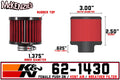 K&N 1.375in Flange ID x 3in OD x 2.5in H Rubber Base Crankcase Vent Filter