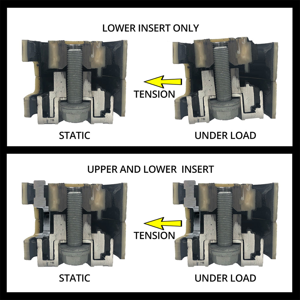 Billet Aluminum Dogbone Mount Insert Pair