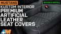 Seat Covers, Black with White Stitching