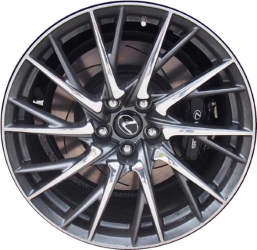 10 Split Spoke Charcoal Polished Aluminum Wheel