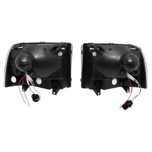 LED Headlight Set, Black Housing