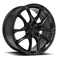 FR551F 20x10 50mm Offset 5x5 Bolt Pattern Gloss Black Wheel