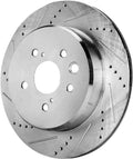Rear Drilled and Slotted Brake Rotor Pair