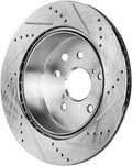 Rear Drilled and Slotted Brake Rotor Pair