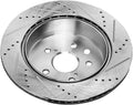 Rear Drilled and Slotted Brake Rotor Pair