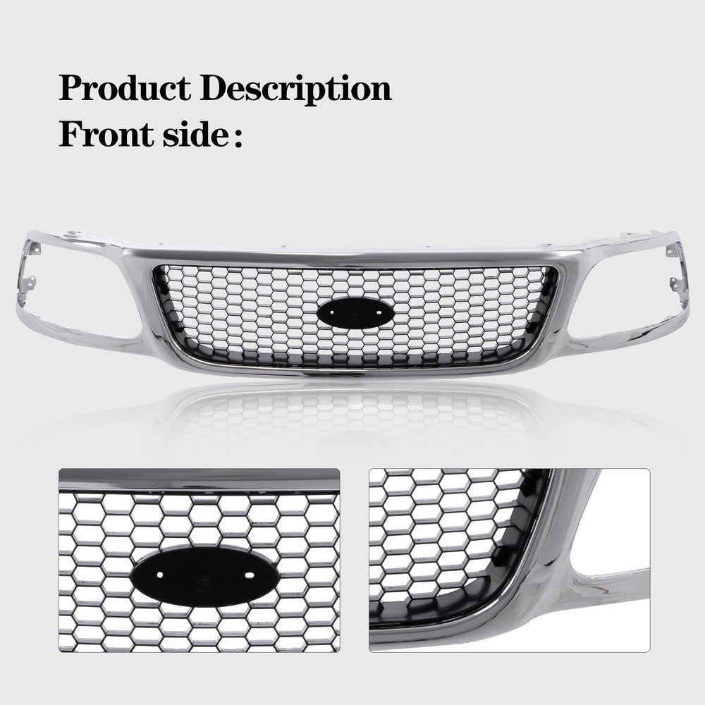 Chrome Black Honeycomb Grille