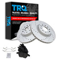 Front Ceramic Brake Pad and Rotor Kit