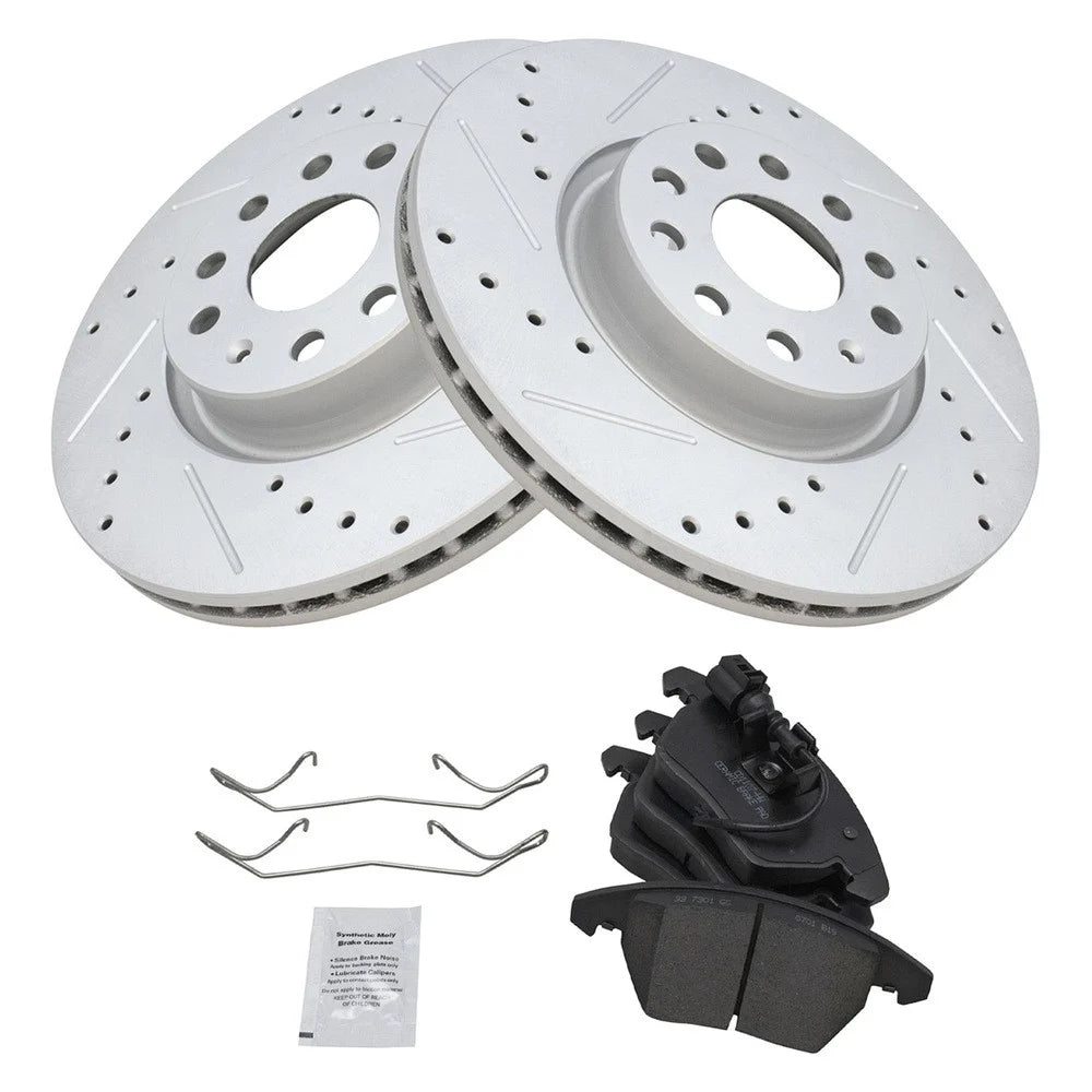 Front Ceramic Brake Pad and Rotor Kit