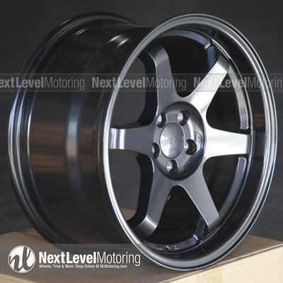 SIX-1 17-Inch 5x100 +35mm Carbon Gray 6-Spoke Alloy Wheel