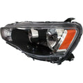 Headlight Pair Black Housing Clear Lens