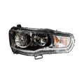 Headlight Pair Black Housing Clear Lens