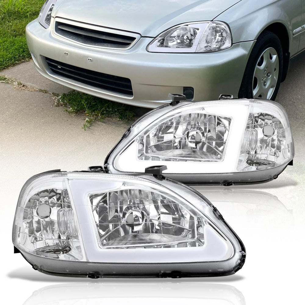 Factory Style Headlights with LED DRL Tubes