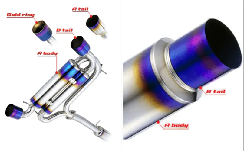 R1 Titan Center-Rear Exhaust System 90mm Pipe