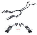 2" Long Tube Headers w/ 3" Off-Road Mid Pipe & Quad Tip Cat-Back