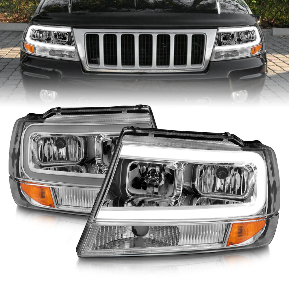 Headlight Set, Chrome Housing
