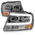 Headlight Set, Chrome Housing