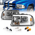 Chrome C-Light Bar Headlight Set
