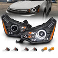 For Ford Focus Black Housing Projector Headlights with RX