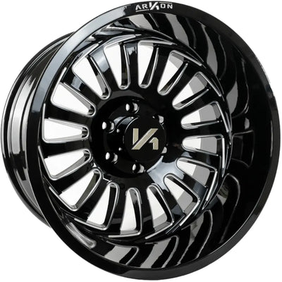 Alexander 20x12 Gloss Black Milled Spoke Wheel