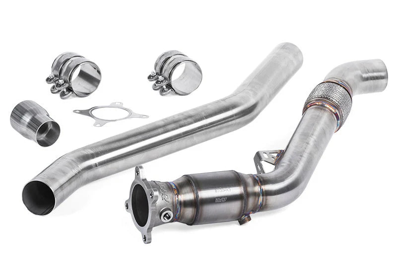 76mm Stainless Steel Mandrel-Bent Downpipe w/ High-Flow Catalyst