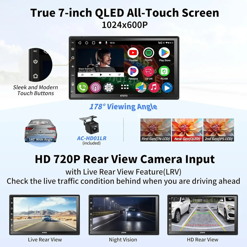 A6 PF 7-inch Double-DIN Car Stereo