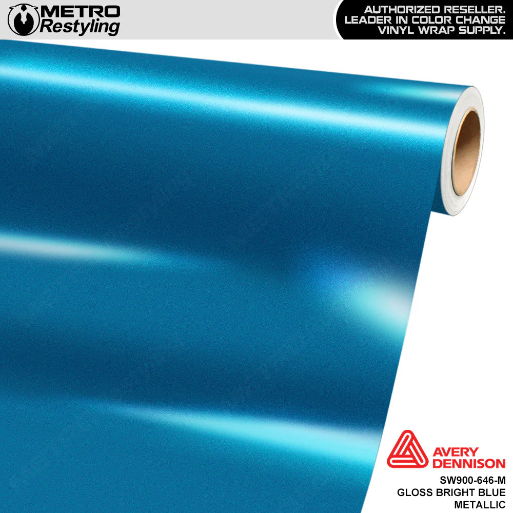 Gloss Metallic Bright Blue Vehicle Wrap Film