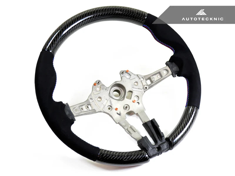 Dry Carbon Fiber Steering Wheel with Alcantara Grips