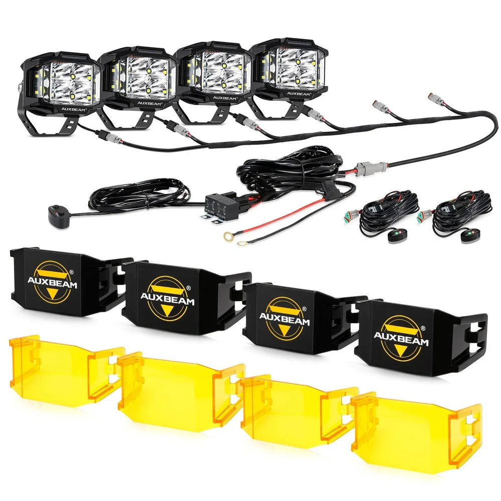 4-Inch Amber Lens Cover Set