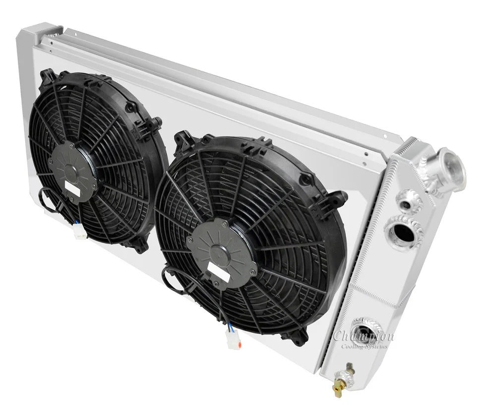 Dual-Pass All-Aluminum Radiator with Dual SPAL Fans