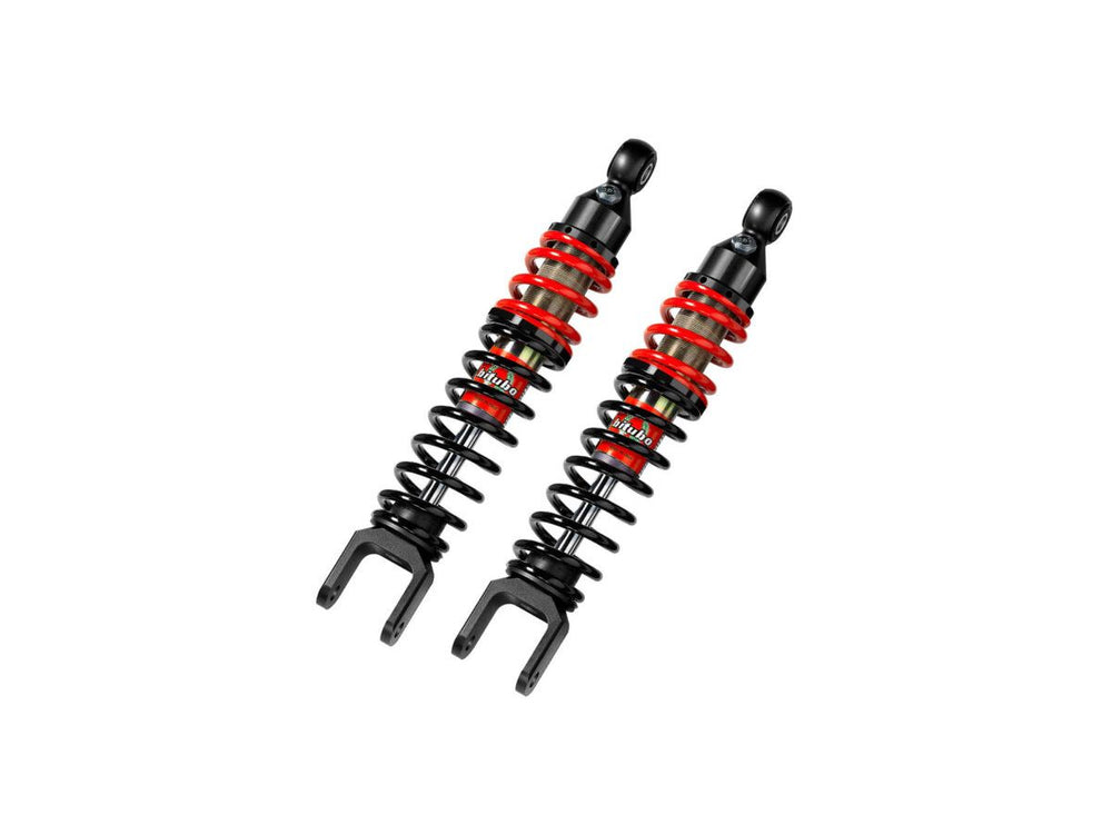Rear Twin Shock Absorbers with Red Springs