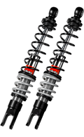 Rear Twin Shock Absorbers with Red Springs